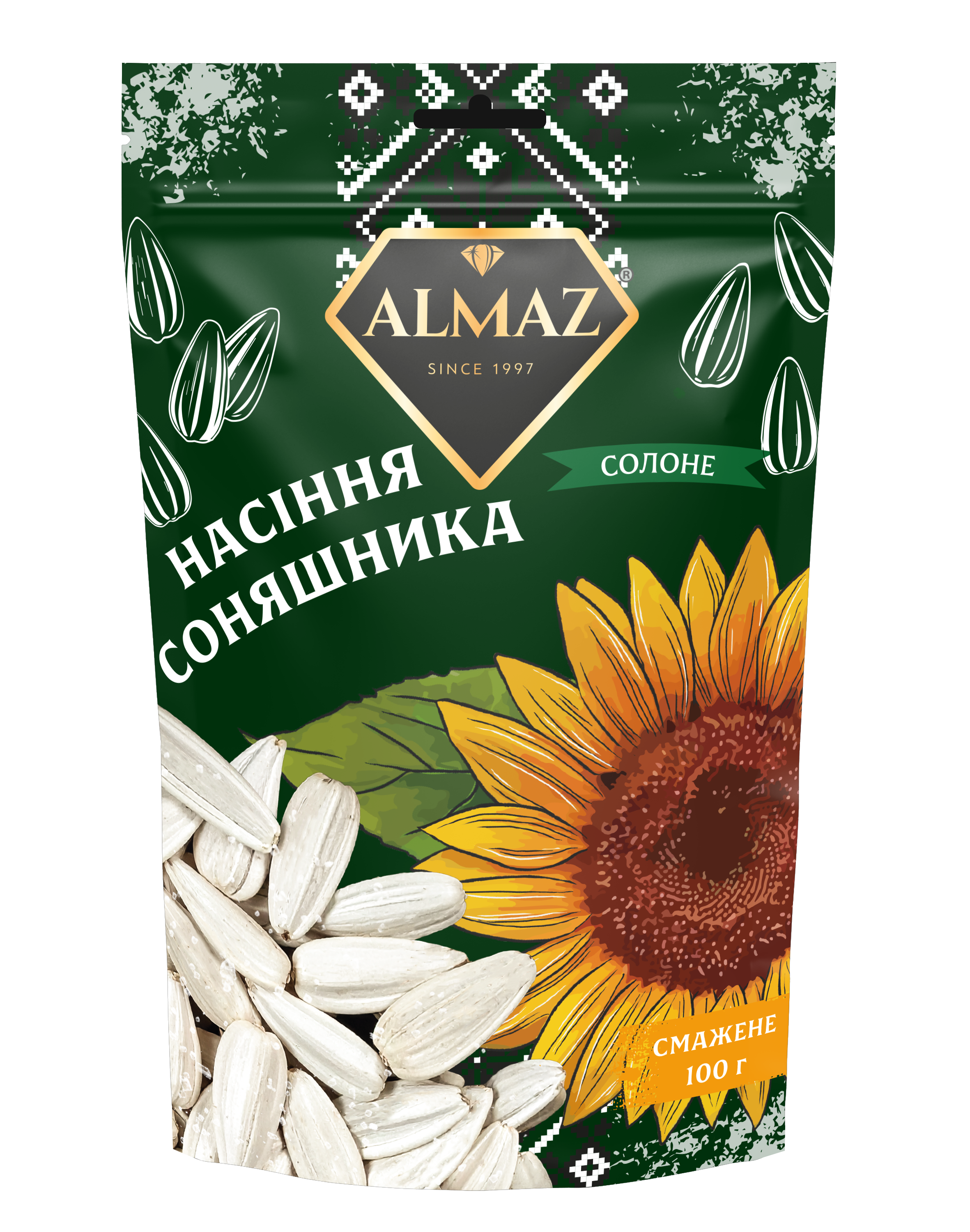 Насіння смажене біле солоне Алмаз